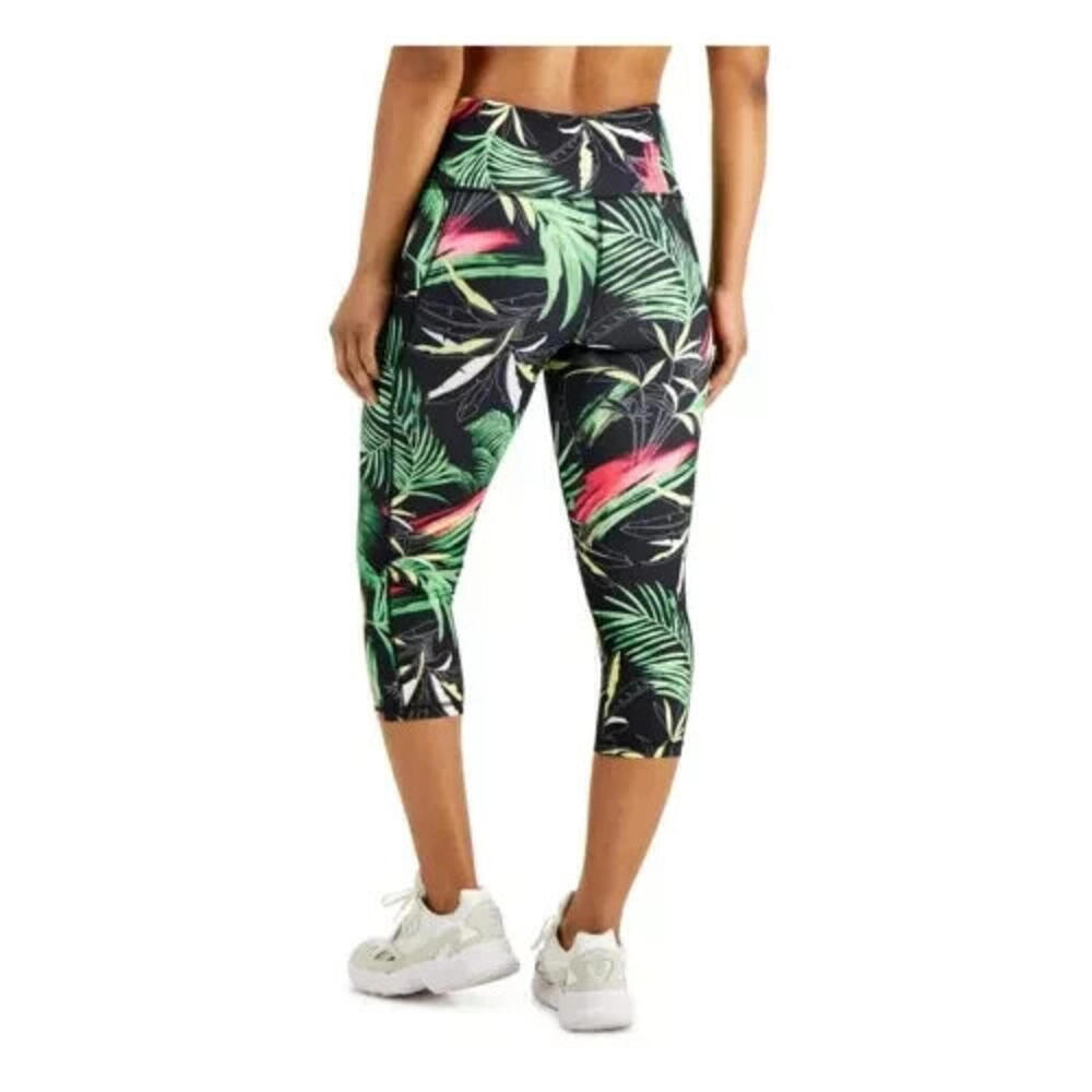 Ideology Women's Palm Print Cropped Leggings Multicolor XS - Picture 3 of 3